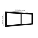 Ver imagem 3 de Janela de Alumínio de Correr Lateral 2 Folhas Móveis 60x150cm Lucasa Ideale Preto