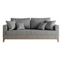 Ver imagem 2 de Sofa Benny 3 Lugares Deccor Linho Cinza