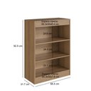 Ver imagem 3 de Armário Estante Biblioteca Multiuso com Compartimento Oculto Lock Cor Marrom - Art In Móveis