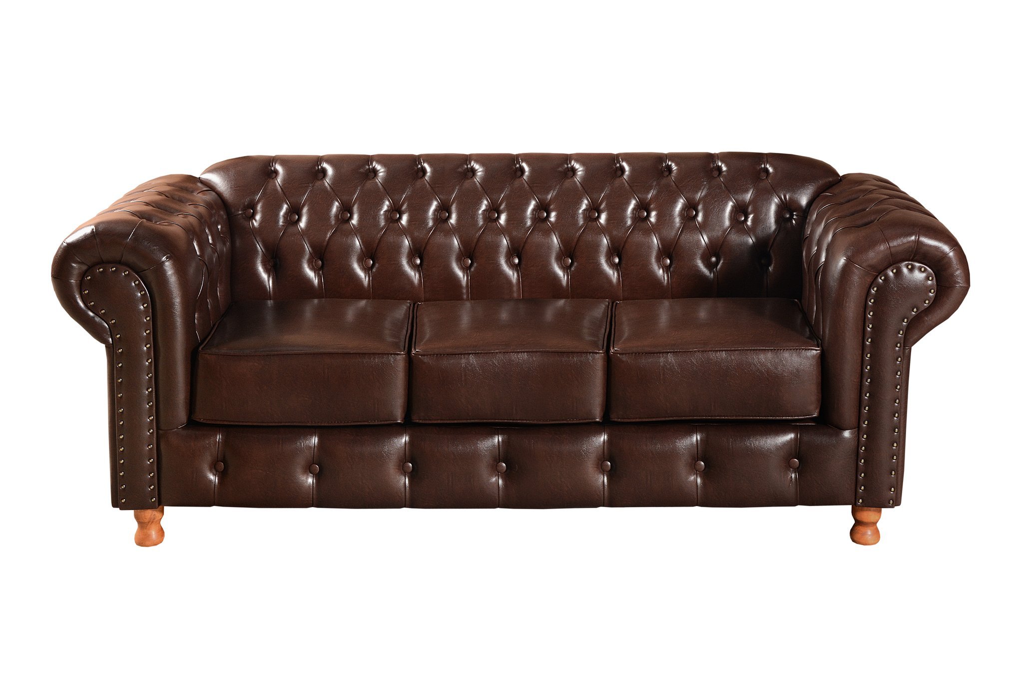 Conjunto de Sofá 3 Lugares e 1 Poltrona Chesterfield Luís Xv - 2