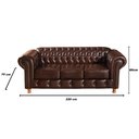 Ver imagem 3 de Conjunto de Sofá 3 Lugares e 1 Poltrona Chesterfield Luís Xv Marrom Café
