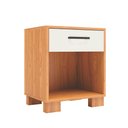 Ver imagem 1 de Mesa de Cabeceira com 01 Gaveta Essence D03 Freijó Off White Brilho - Lyam Decor