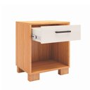 Ver imagem 4 de Mesa de Cabeceira com 01 Gaveta Essence D03 Freijó Off White Brilho - Lyam Decor