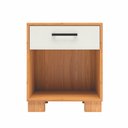 Ver imagem 3 de Mesa de Cabeceira com 01 Gaveta Essence D03 Freijó Off White Brilho - Lyam Decor