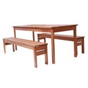 Ver imagem 2 de Conjunto Churrasco Mesa e bancos 2 metros em Madeira Maciça