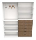 Ver imagem 1 de Armário Arara Gaveta Verônica M14 100% Mdf ( Sapato Roupa) Vetorial Móveis Veronica M14 Branco com M