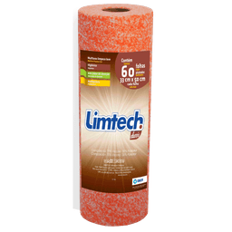 Pano Multiuso Limtech Wave - 33cm X 30m - 60 Folhas - 45g/m² - Laranja - 1