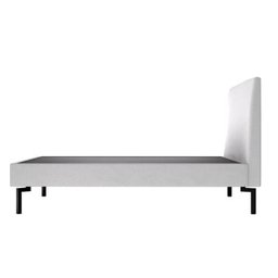 Cama de Casal Ariel Estofado Boucle Off White Base Aço Carbono Preto- Casa Maju - 3