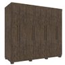 Guarda Roupa Milão Casal 8 Portas 4 Gavetas Imop Cor Wengue Naturale - 1