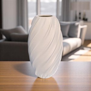 Vaso Decorativo Serenidade Off-white 29x15 em Cerâmica