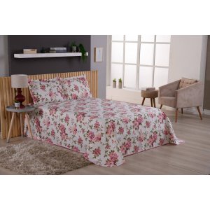 Cobre Leito Viena Casal Queen 3 Peças Estampado Mercedes