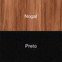 Ver imagem 7 de Mesa para Escritório Retangular Savoia Moderno sem Gavetas 120cm Nogal-Preto