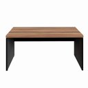 Ver imagem 1 de Mesa para Escritório Retangular Savoia Moderno sem Gavetas 120cm Nogal-Preto