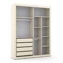 Ver imagem 3 de Dormitório Tutto New 2 Portas, Cômoda 4 Gavetas e Berço Off White com Colchão - Matic Móveis