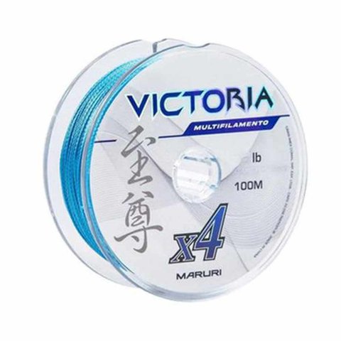 Linha de Pesca Multifilamento 4 Fios Victoria Azul 300m 0,24mm 35lb