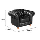 Ver imagem 7 de Conjunto de Sofá 3 Lugares e 1 Poltrona Chesterfield Luís Xv