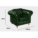 Ver imagem 7 de Conjunto de Sofá 3 Lugares e 1 Poltrona Chesterfield Luís Xv