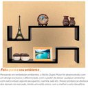 Ver imagem 2 de Conjunto 2 Prateleiras de Parede MDP 15x58,5x15 - Preto