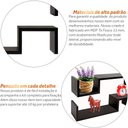 Ver imagem 3 de Conjunto 2 Prateleiras de Parede MDP 15x58,5x15 - Preto