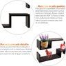 Conjunto 2 Prateleiras de Parede MDP 15x58,5x15 - Preto - 3