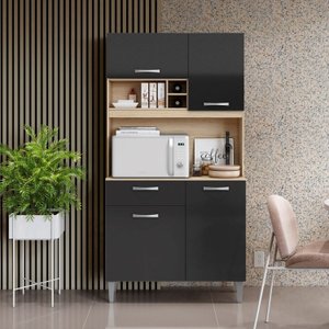 Armário de Cozinha 4 Portas 1 Gaveta Roma 