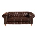 Ver imagem 2 de Conjunto de Sofá 3 e 2 Lugares Chesterfield Luís Xv Marrom Café