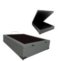 Ver imagem 1 de Cama Báu Box Base Blindado Casal Sintético Cinza