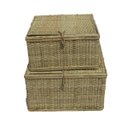 Ver imagem 1 de Conjunto 2 Caixas Cestos Organizadores Natural Artesanal Trançado