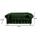 Ver imagem 3 de Conjunto de Sofá 3 e 2 Lugares Chesterfield Luís Xv Verde