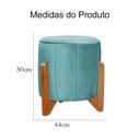 Ver imagem 5 de Kit Puff Decorativo Athenas mais Puff Jade Veludo Azul Turquesa