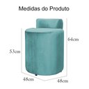 Ver imagem 4 de Kit Puff Decorativo Athenas mais Puff Jade Veludo Azul Turquesa