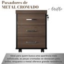 Ver imagem 6 de Gaveteiro Tamburato 3 Gavetas Ii - Charuto/preto 6089