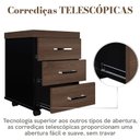 Ver imagem 5 de Gaveteiro Tamburato 3 Gavetas Ii - Charuto/preto 6089