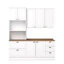 Ver imagem 2 de Cozinha Compacta Modulada Americana 3 Peças com Torre Quente Branco/HP/Nature