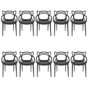 Ver imagem 1 de Cadeira Allegra Preta Top Chairs - Kit com 10