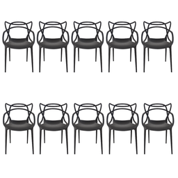 Cadeira Allegra Preta Top Chairs - kit com 10 - 1