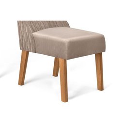 Conjunto: Mesa Sala Jantar Zafira Tampo Madeirado C/ Vidro Curvo 200x100cm e 8 Cadeiras Jade Cedro/ - 7