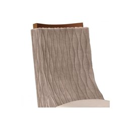 Conjunto: Mesa Sala Jantar Zafira Tampo Madeirado C/ Vidro Curvo 200x100cm e 8 Cadeiras Jade Cedro/ - 8