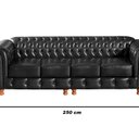 Ver imagem 3 de Sofá 4 Lugares Bipartido Luis Xv Decoração Retrô Sala Preto