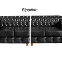 Ver imagem 2 de Sofá 4 Lugares Bipartido Luis Xv Decoração Retrô Sala Preto
