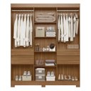 Ver imagem 4 de Guarda-Roupa 10 Portas 4 Gavetas Vizanno Marrom/Amendola Touch