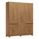 Ver imagem 2 de Guarda-Roupa 10 Portas 4 Gavetas Vizanno Marrom/Amendola Touch