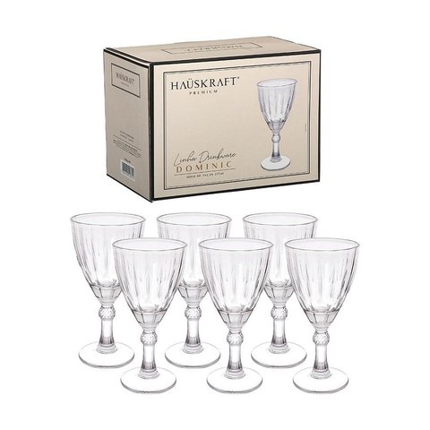 Jogo de 6 Taças Dominic Transparente 275ml - Haüskraft Tcvn014/tr