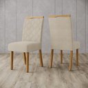 Ver imagem 7 de Conjunto Sala Jantar Mesa Lins 160cm Canto Arredondado com Vidro + 6 Cadeiras Bella Off White/Nature