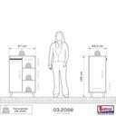 Ver imagem 4 de Cômoda Multiuso Encanto 2 Portas Batrol Nogal e Branco