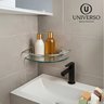 Kit Acessórios Banheiro Inox Lavabo + 2 Porta Shampoo Canto - 5
