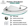 Kit Acessórios Banheiro Inox Lavabo + 2 Porta Shampoo Canto - 6
