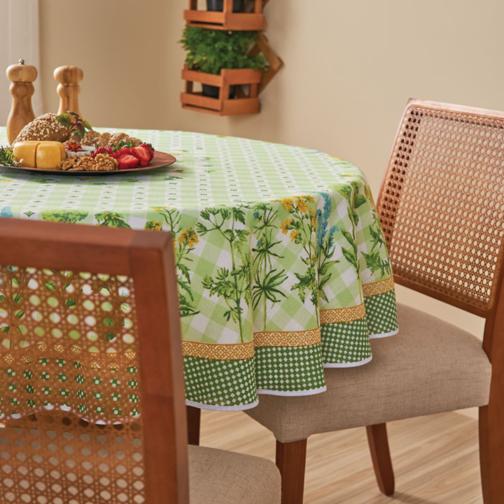 Toalha de Mesa Pop Redonda 4 Lugares Horta 1,55 M Lepper - 1