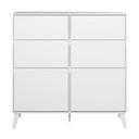 Ver imagem 3 de Cômoda Sapateira Dora 2 Portas e 4 Gavetas Branco - Móveis Albatroz