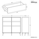 Ver imagem 6 de Cômoda Sapateira Dora 2 Portas e 4 Gavetas Branco - Móveis Albatroz